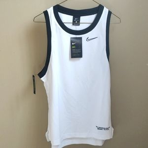 Nike Women DriFit Sleeveless Basketball Tank White size M